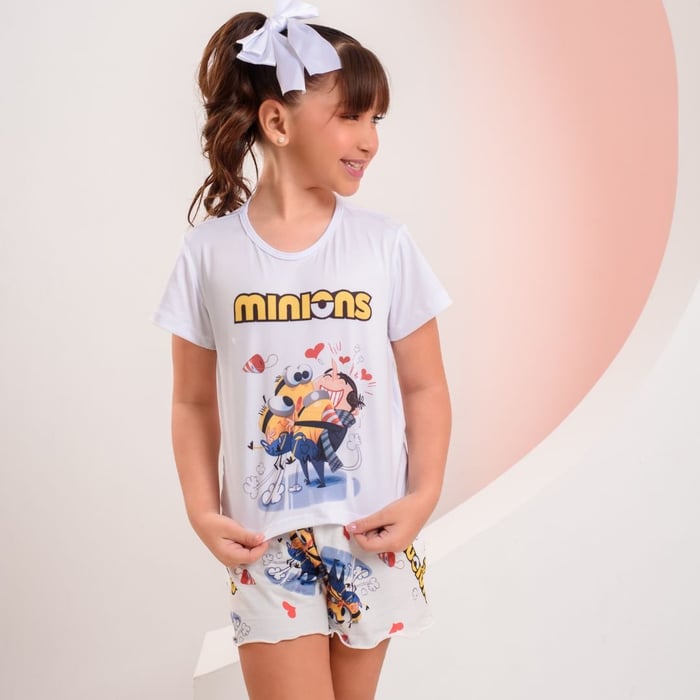 Pijama Conforto Infantil Minions E Gru Amável Moda íntima