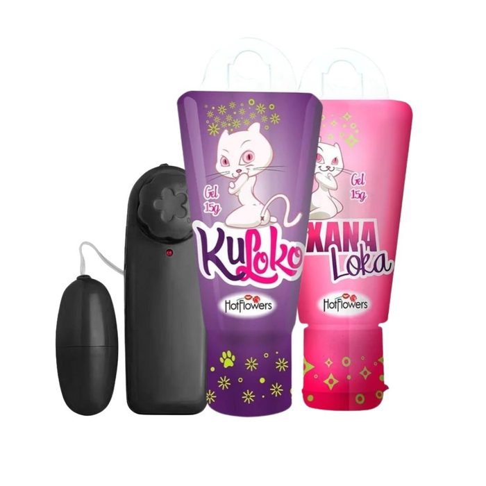 Kit Com Bullet Cápsula Preta Gel Kuloko E Gel Xana Loka