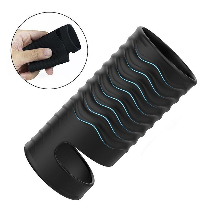 Capa Peniana Em Silicone Wolf Com Texturas Estimuladoras Shande 