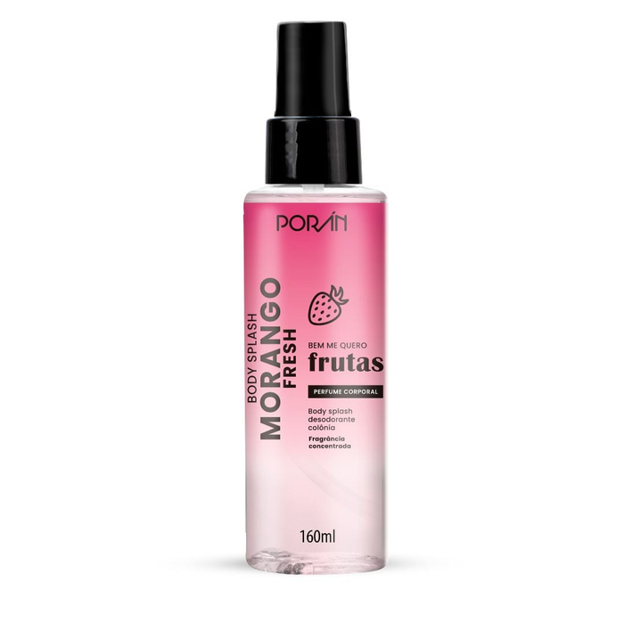 Body Splash Morango Fresh 160ml Porán Cosméticos