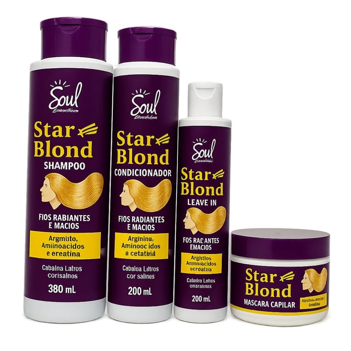 Kit Capilar Star Blond Com 4 Itens Soul Cosméticos