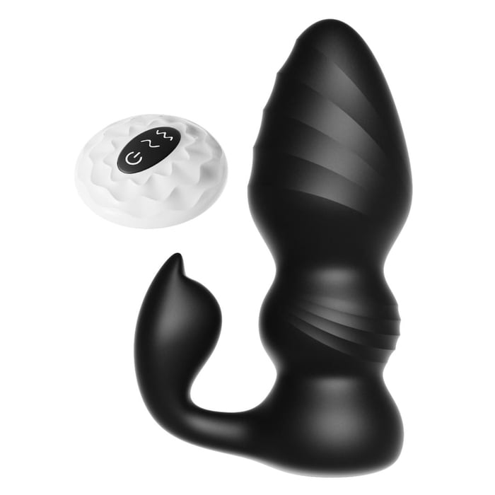 Plug Anal Duplo Gourd Com 7 Modos De Vibração E Controle Remoto