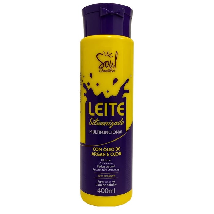Leite Siliconizado Multifuncional Creme 400ml Soul Cosméticos 