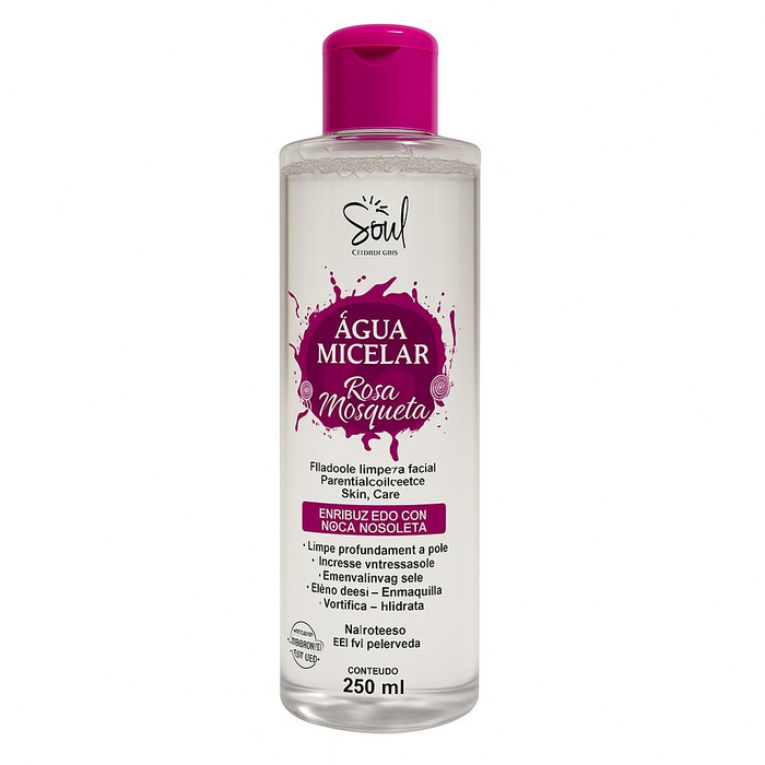 água Micelar Rosa Mosqueta 250ml Soul Cosméticos