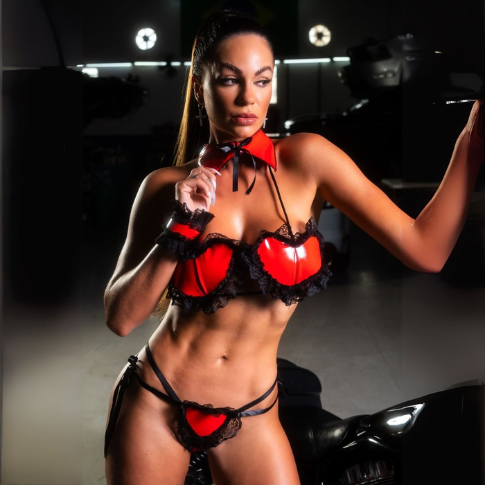Conjunto Cupido Coração Vermelho Universo Feminino