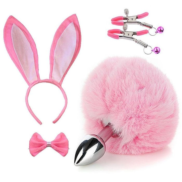 Kit Fetiche Coelhinha Sensual Com 4 Acessórios Vibe Toys