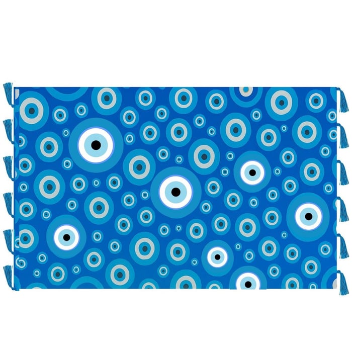 Canga Praia Em Poliéster Olho Grego Bali Beach