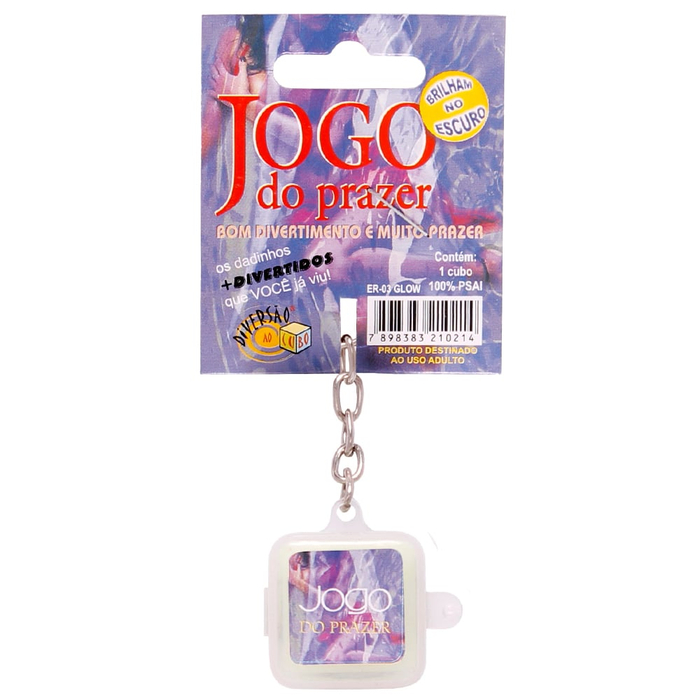 Chaveiro Jogo Do Prazer Diversão Ao Cubo
