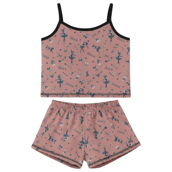 Short Doll Infantil Estampado Garota Dorme Bem