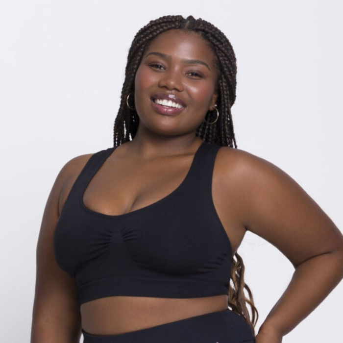 Top Nadador Plus Size Em Poliamida Sem Bojo Selene