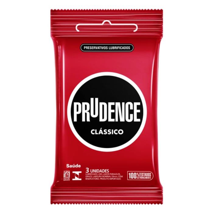 Preservativo Lubrificado 3 Unidades Prudence