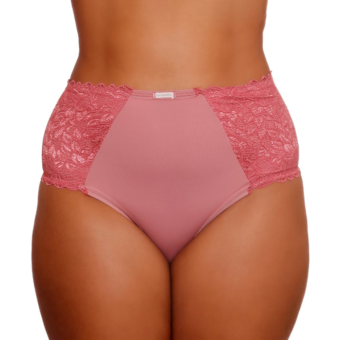 Calcinha Confort Cintura Alta Com Renda Tom Secreto By Dy Girl