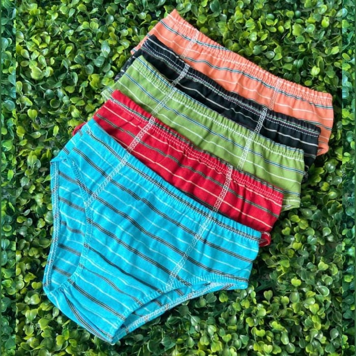 Cueca Infantil Slip Cores Em Algodão Listrada