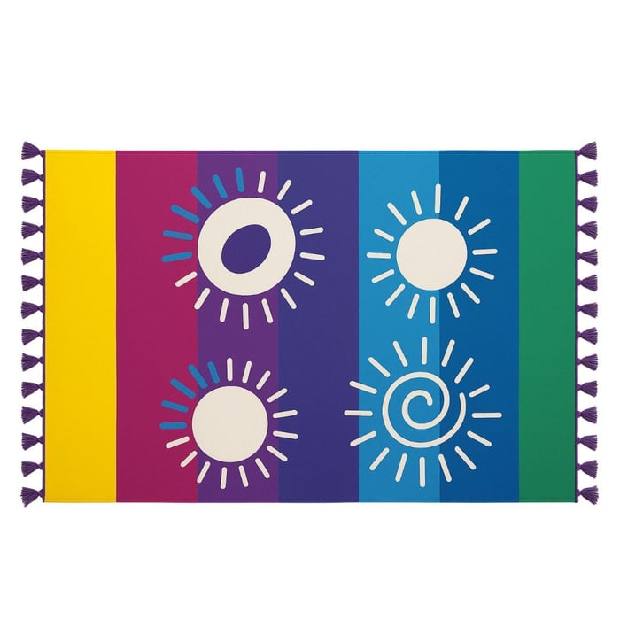 Canga De Praia Estampada Em Poliéster Sol Hangar