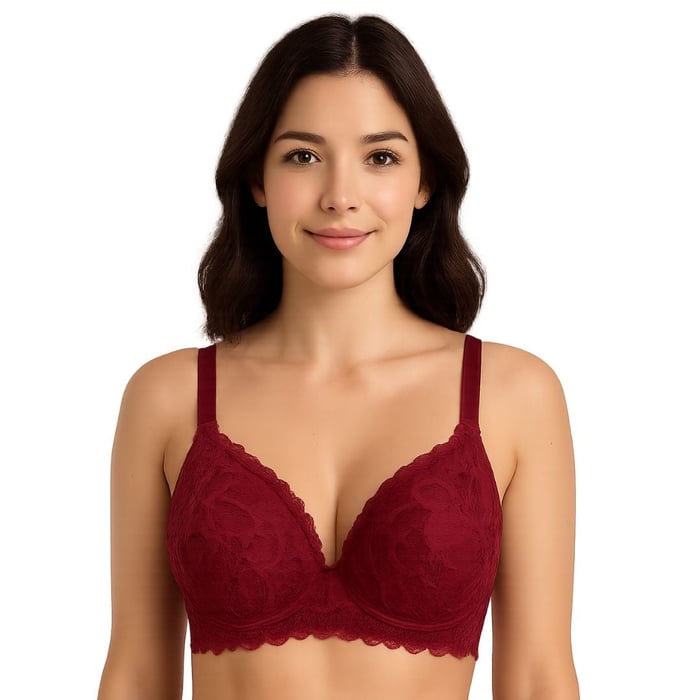 Sutiã Base Cruzada Rendada Com Bojo Lua Nayane