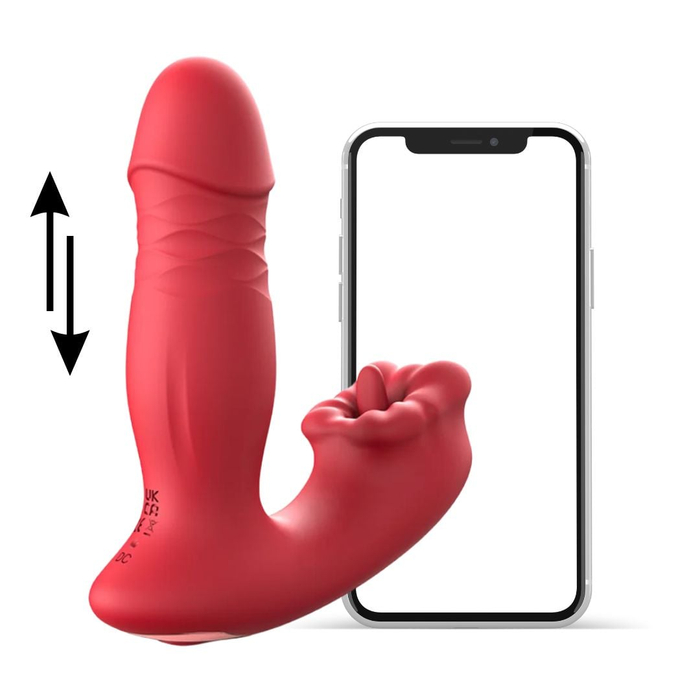 Vibrador Vai E Vem Com Boca Estimuladora Por Aplicativo Vibe Toys
