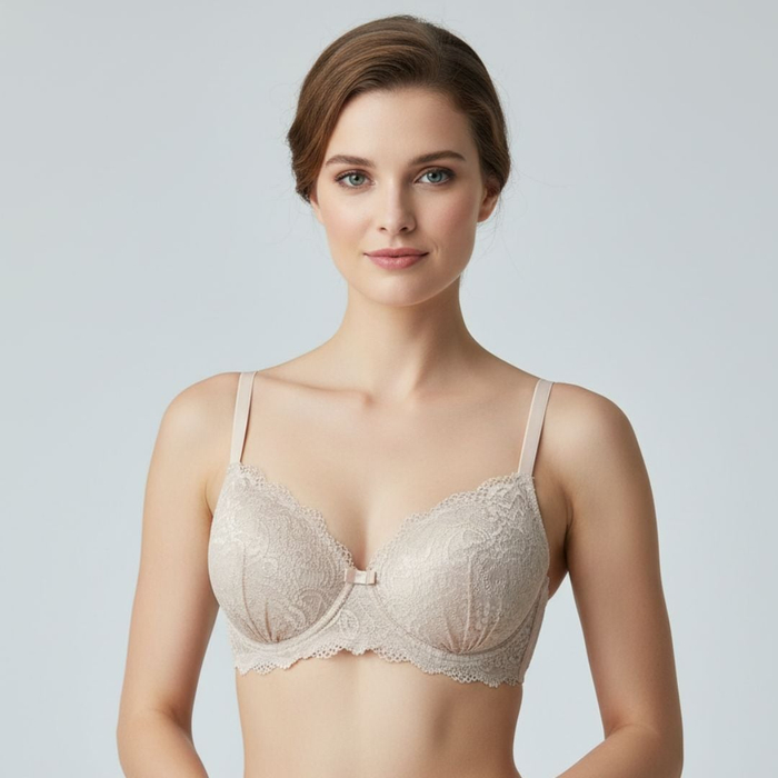 Sutiã Com Bojo Detalhes Em Renda Corpo Nú