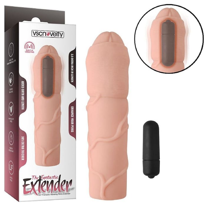Fantastic Extender Capa Peniana Com Vibrador 16x4 Vibe Toys