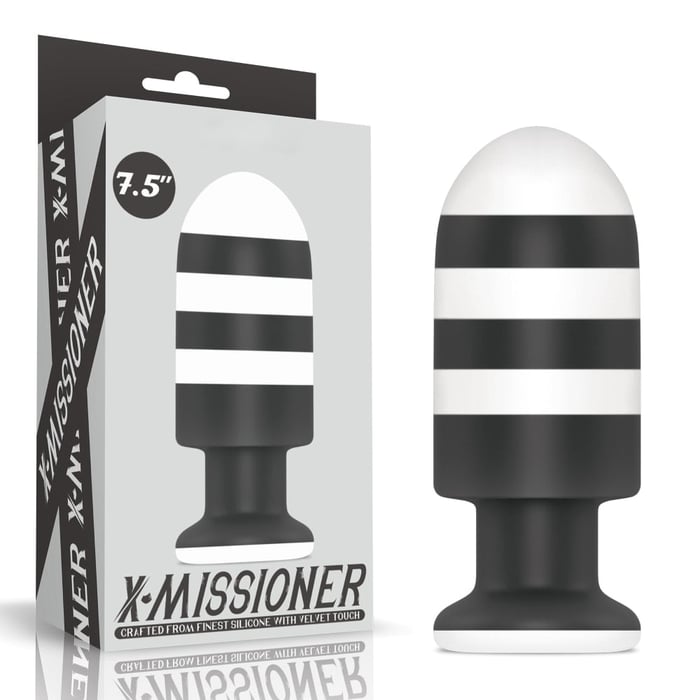 Plug Anal Com Listras 19,5 X 7,7 Cm Linha X-missioner Lovetoy