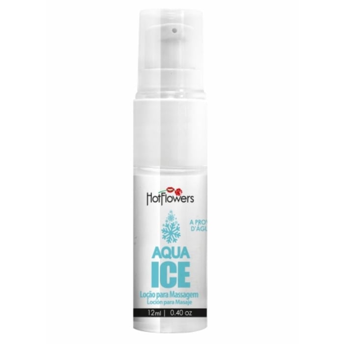 Aqua Ice Loção Lubrificante Para Massagem 12ml Hot Flowers