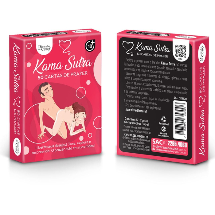 Baralho Kama Sutra 50 Cartas Diversão Ao Cubo