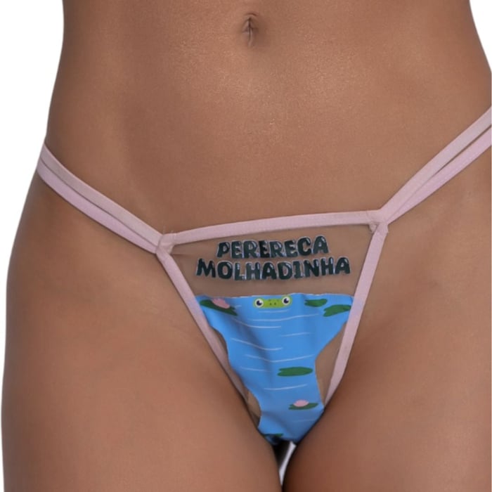 Calcinha Em Tule Perereca Molhadinha Pimenta Sexy