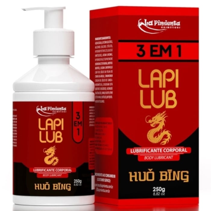 Lapi Lub Lubrificante Corporal 3 Em 1 Huo Bing 250g La Pimienta