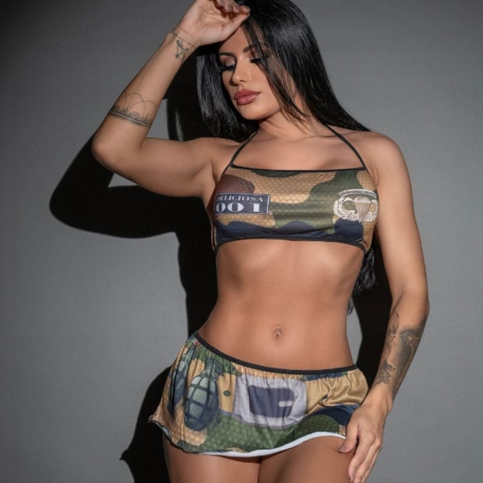 Fantasia Fetiche Esquadrão Deliciosa Pimenta Sexy