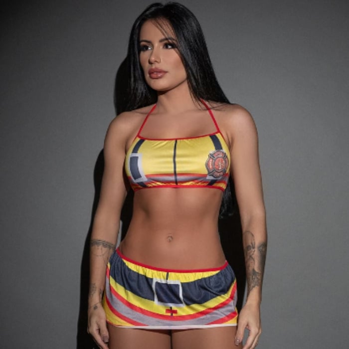 Fantasia Fetiche Bombeira Pimenta Sexy