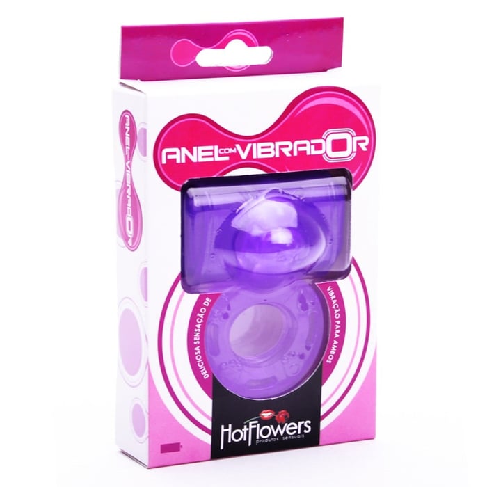 Anel Com Vibrador Violeta Hot Flowers