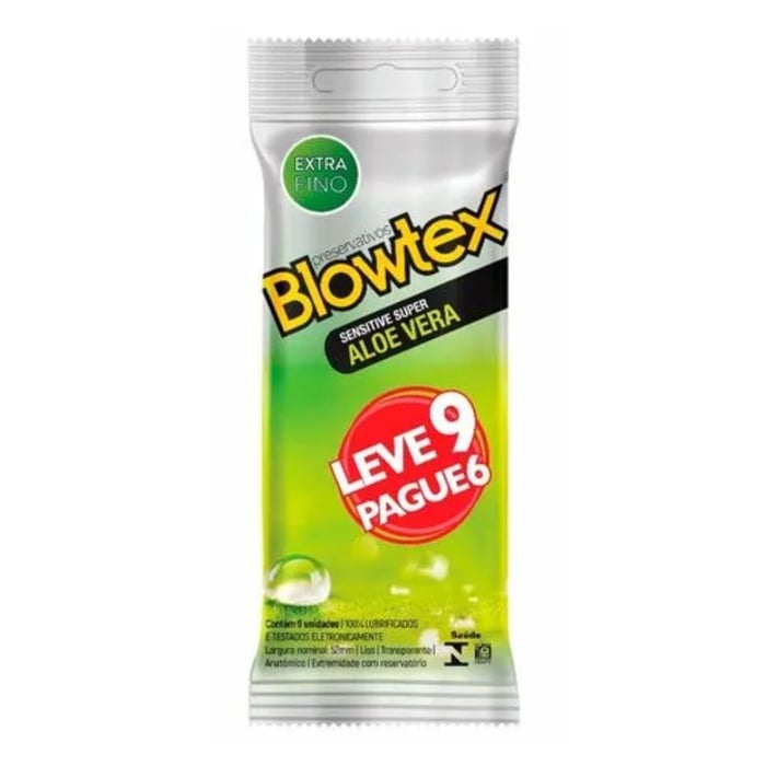 Preservativo Sensitive Super Aloe Vera Leve 9 Pague 6 Blowtex