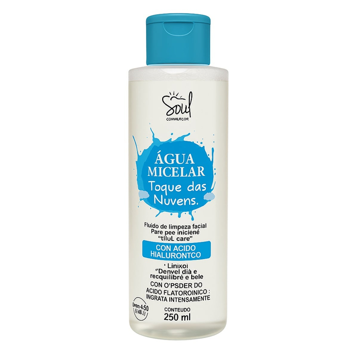 água Micelar Toque Das Nuvens 250ml Soul Cosméticos