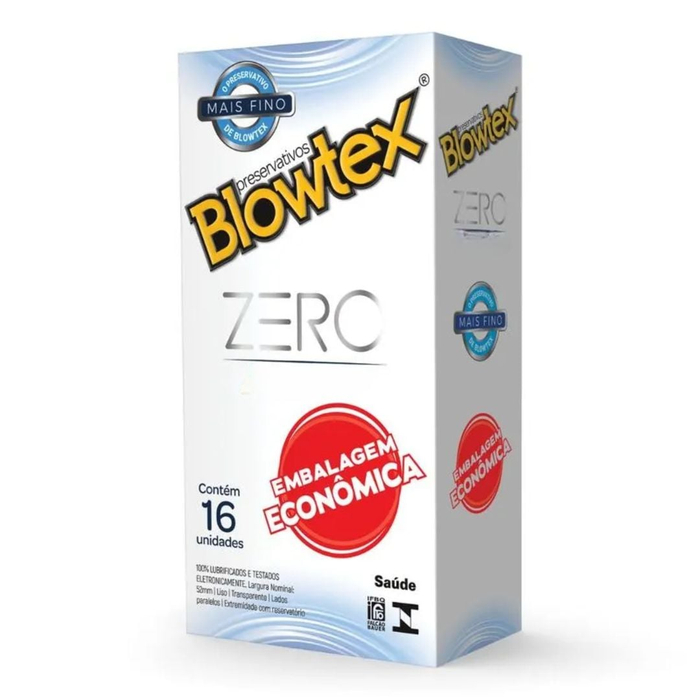 Preservativo Zero Mais Fino 16 Unidades Blowtex