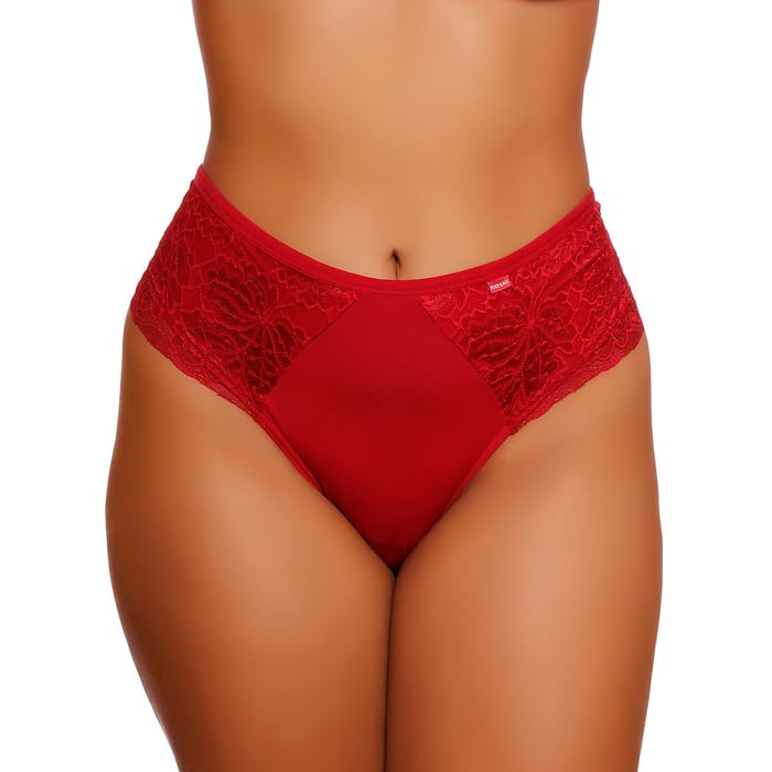 Calcinha Plus Size Fio Dental Duplo Laterais Renda Nayane