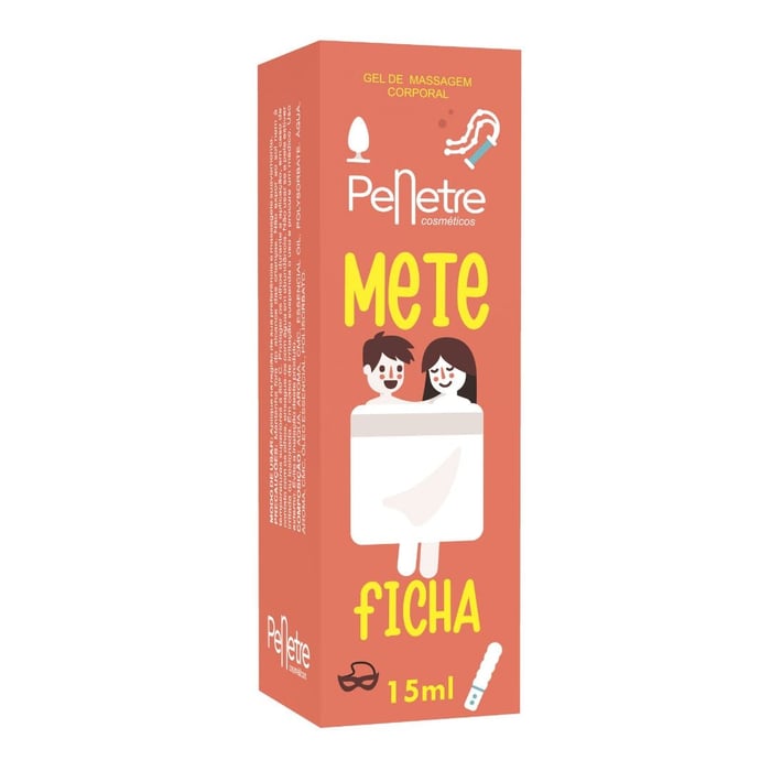 Mete Ficha Gel Para Massagem 15ml Penetre Cosméticos