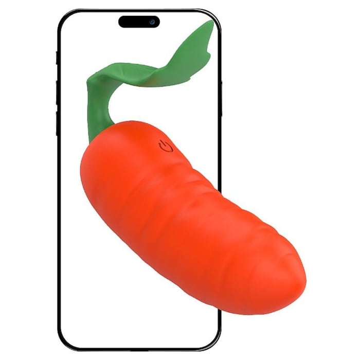 Cenoura Vibrador Silicone 9 Vibrações Via Aplicativo Vibe Toys
