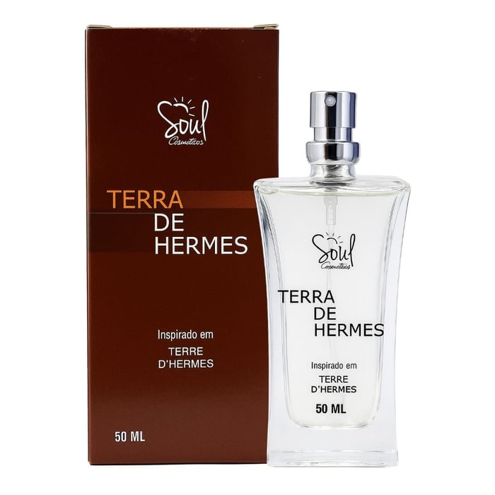 Terra De Hermes Colônia Masculina 50ml Soul Cosméticos 