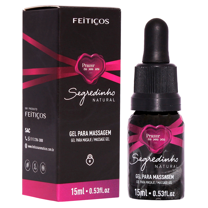 Segredinho Gel Natural Excitante Feminino 15ml Feitiços Aromáticos