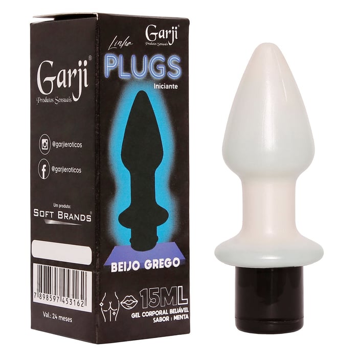 Plug Anal Em Gel Beijo Grego Excitante Beijável 15ml Garji