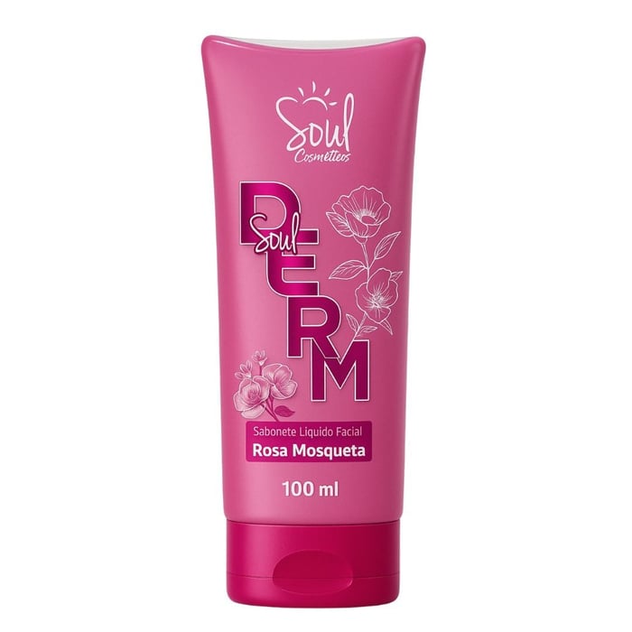 Sabonete Liquido Facial Rosa Mosqueta 100ml Soul Cosméstico
