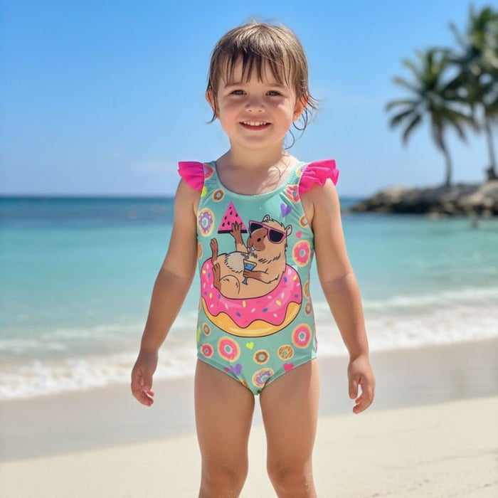 Maiô Infantil Estampado Capivara Hangar Lingerie