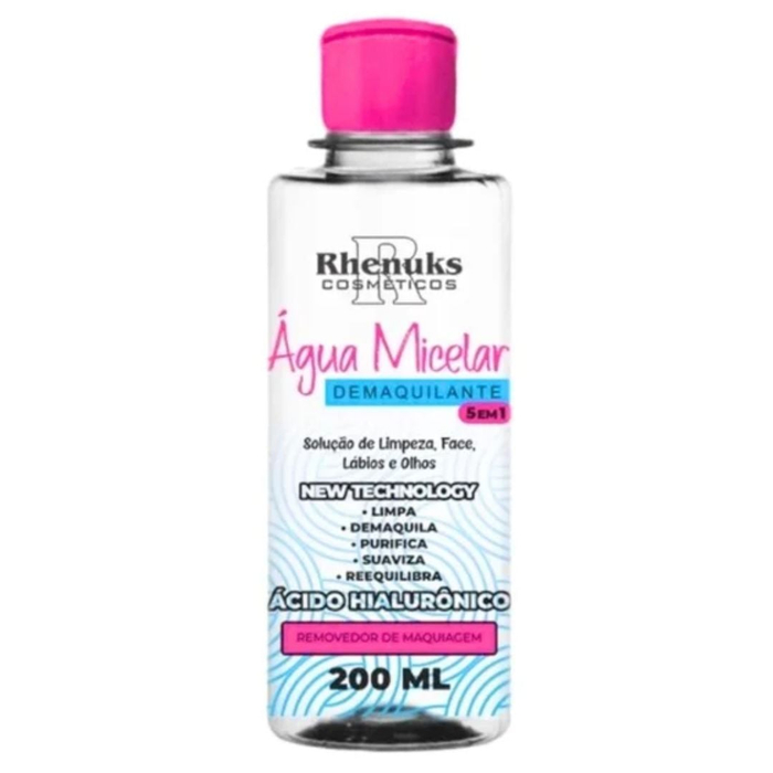 água Micelar  5 Em 1 Com ácido Hialurônico 200ml Rhenuks Cosméticos