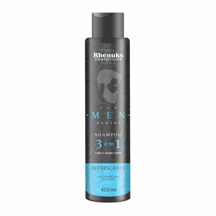 Shampoo 3 Em 1 For Man 400ml Rhenuks Cosméticos