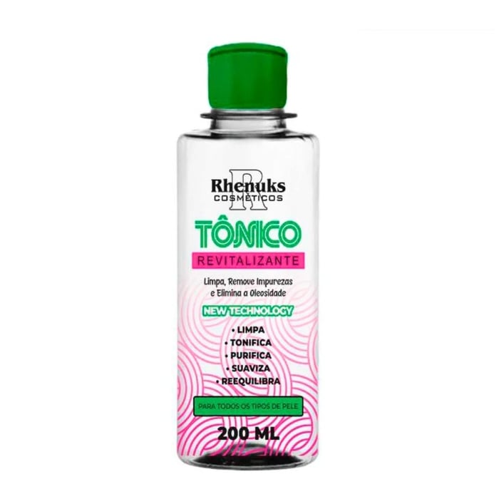 Tônico Revitalizante Para Limpeza Da Pele 200ml Rhenuks Cosméticos