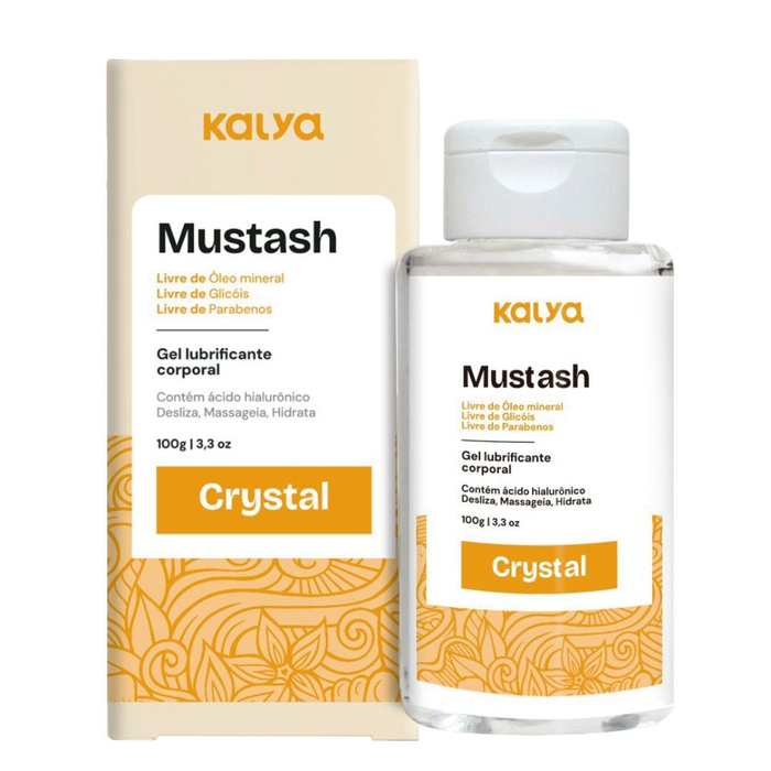 Mustash Crystal Gel Lubrificante Com ácido Hialurônico 100g Kalya