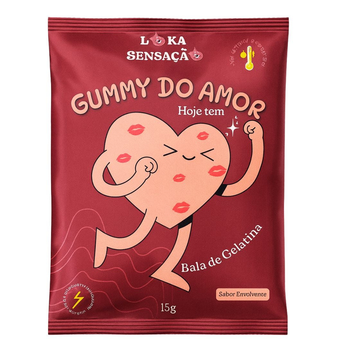Gummy Do Amor Bala De Gelatina Feminino 15g Loka Sensação