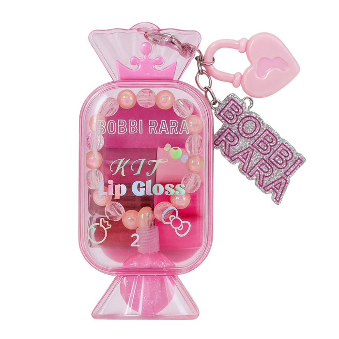 Kit Lip Gloss 2 Com Pulseira E Presilha Bobbi Rara