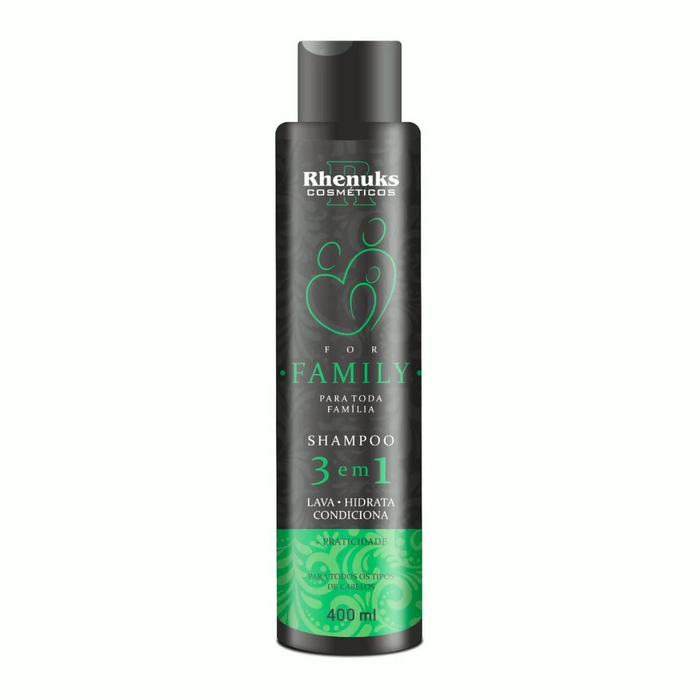 Shampoo 3 Em 1 For Family 400ml Rhenuks Cosméticos