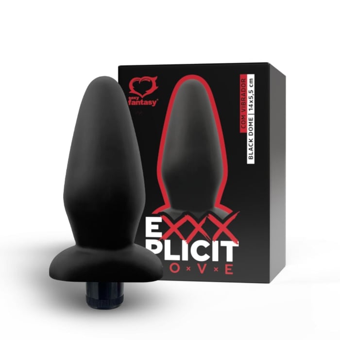 Estimulador Exxxplicit Love Black Dome Com Vibro 14x5,5cm Sexy Fantasy