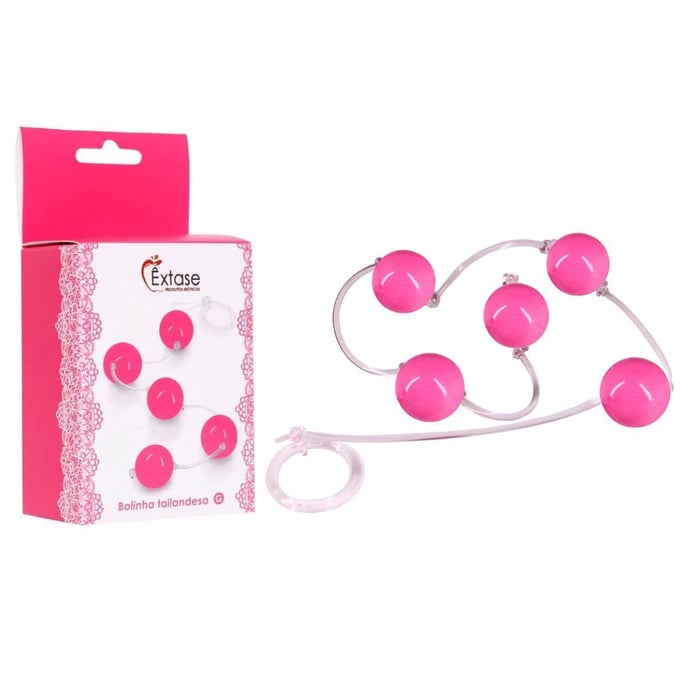 Bolinha Tailandesa G Em Acrílico Com Fio Em Silicone êxtase